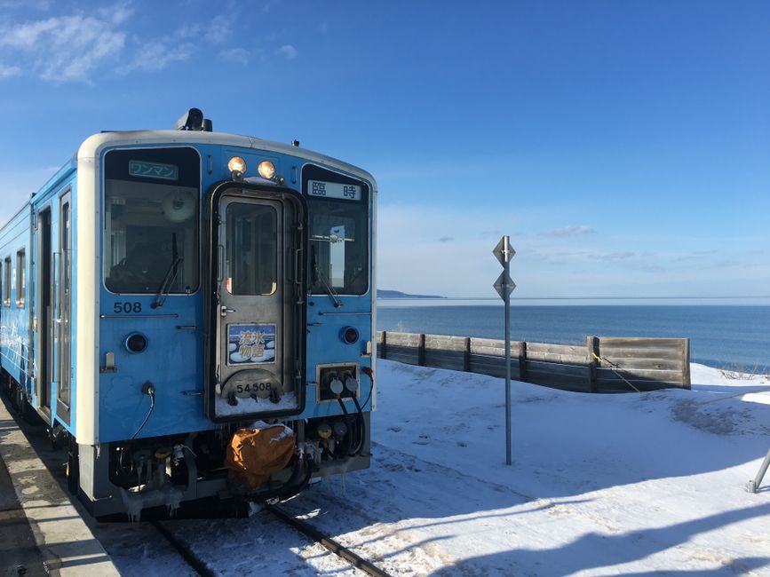 JR北海道の『どこ行く?平日パス』で日帰りはどこまで届くか|1日5,000円・特急指定席2回の条件で組む 1 JR北海道の特急列車が海岸線を走行する車窓風景