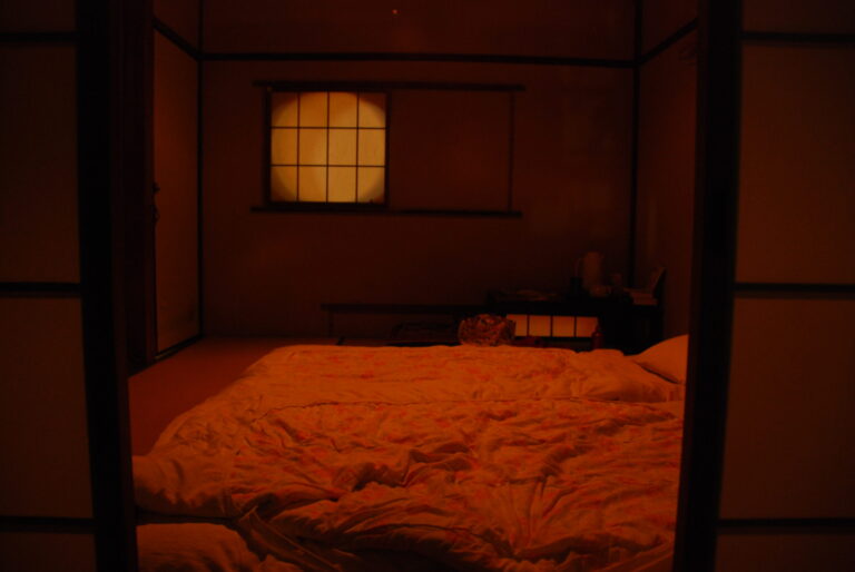A guest room at a Japanese ryokan