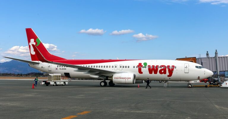 ティーウェイ航空の機体